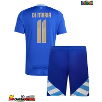 Camisa de Futebol Argentina Angel Di Maria #11 Equipamento Secundário Infantil Copa America 2024 Manga Curta (+ Calças curtas)